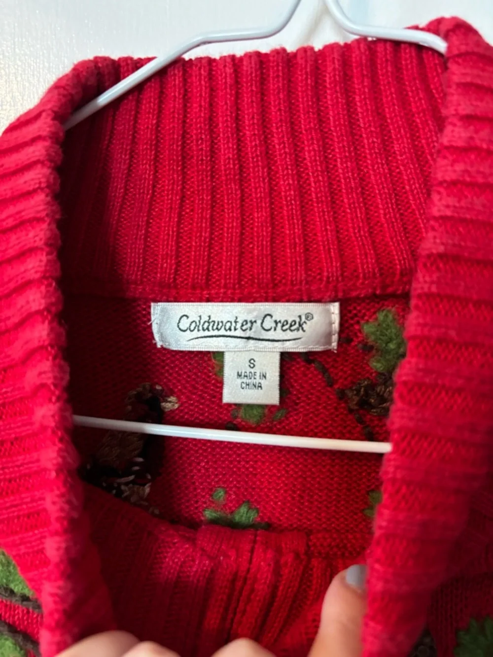 Vintage Coldwater Creek Women’s Small Red Cottagecore Coquette Feminine Sweater - Picture 3 of 7